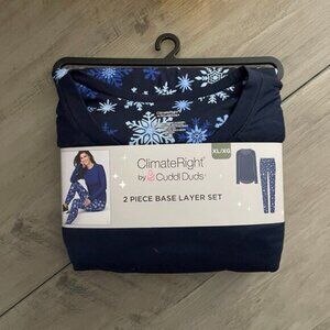 NEW 2Pc XL Soft Women's Snowflake Climate Right Thermal Set
